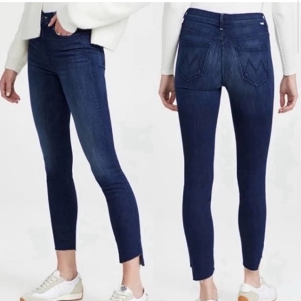 MOTHER "Stunner Zip Ankle Step Fray" Skinny Jeans Size 27